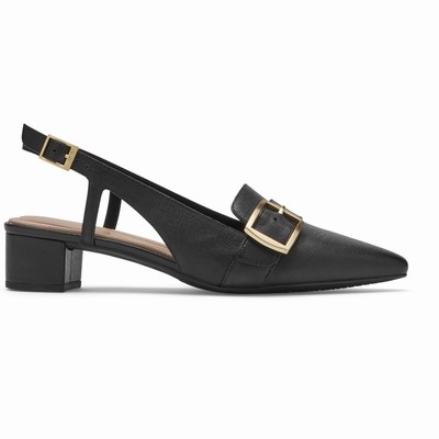 Salto Alto Rockport Total Motion Gracie Buckle Mulher Pretas PT-04793